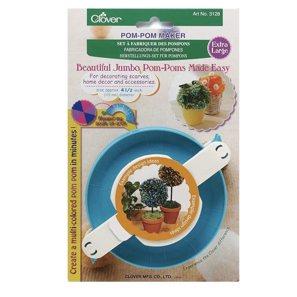 Clover New In Pkg 3128 Pom‎ Pom Maker 4.5" Jumbo Instructions